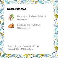 Lady Green Konjac gezichtsspons crushed walnut 1 Stuks - thumbnail