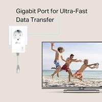 TP-Link TL-PA7017P KIT AV1000 Gigabit Passthrough Powerline Starterset Powerline Wit - thumbnail