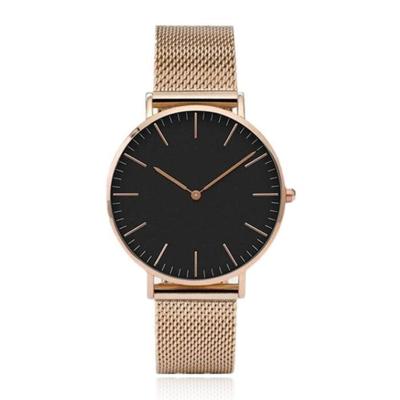 LGT JWLS Vintage Dameshorloge - Minimalistisch Quartz met Goudkleurige Band en Behuizing, Zwarte Wijzerplaat