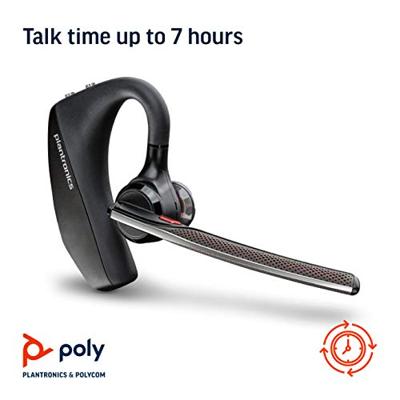 Plantronics Voyager 5200 Office Mono Bluetooth-headset (1-weg), WindSmart-technologie, adaptieve microfoons, IPX4, knop voor spraakbediening, NFC, laadstation met USB-A