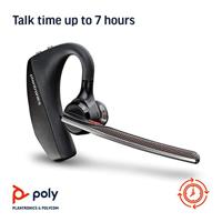 Plantronics Voyager 5200 Office Mono Bluetooth-headset (1-weg), WindSmart-technologie, adaptieve microfoons, IPX4, knop voor spraakbediening, NFC, laadstation met USB-A - thumbnail
