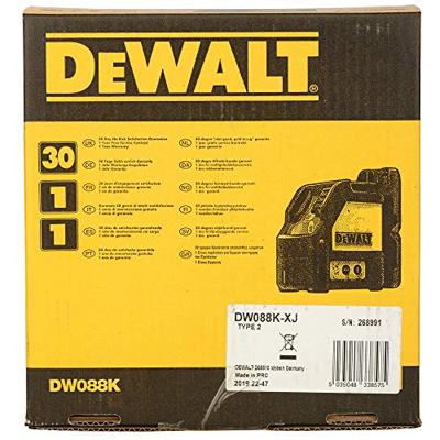 DeWALT DW088K Zelfnivellerende Kruislijnlaser - 2 Stralen - Rood - thumbnail