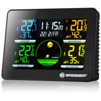BRESSER Thermo Hygro Quadro NLX - Thermo-/Hygrometer met 3 Buitensensoren - thumbnail