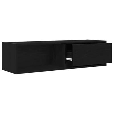 TV-meubel 100x31x25,5 cm spaanplaat zwart eikenkleurig