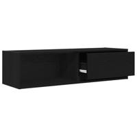 TV-meubel 100x31x25,5 cm spaanplaat zwart eikenkleurig - thumbnail