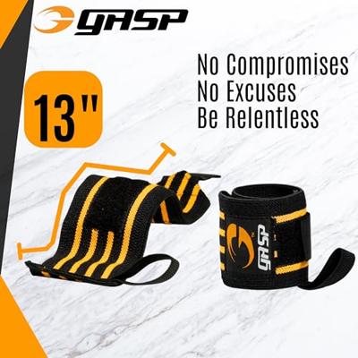 GASP Hardcore Wrist Wraps Black/Yellow