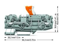 WAGO 2006-1675 Scheidingsklem 2-etages Push-In-klem Grijs 25 stuk(s) - thumbnail
