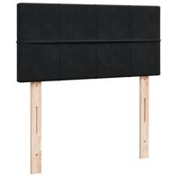 Boxspring met matras fluweel zwart 140x190 cm - thumbnail
