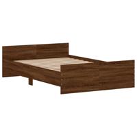 Bedframe hoofd- en voeteneinde bruin eikenkleur 120x200 cm - thumbnail
