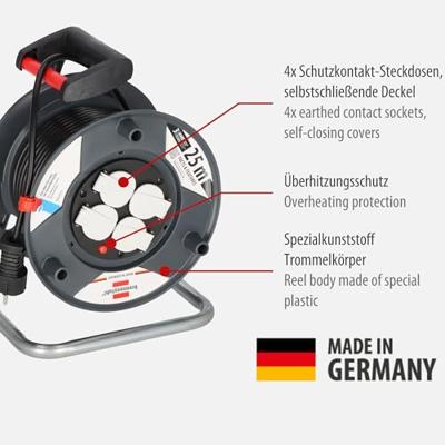 Brennenstuhl Garant Export kabelhaspel 25m H05VV-F 3G1,5 - 1215056 - thumbnail