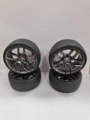 Fastrax 1/10 drift banden op 10 spaaks velgen - Graphite