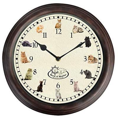 Esschert Design klok met kattengeluiden