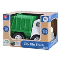 Playgo biobased vuilniswagen groen - 28cm - thumbnail