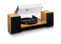 Platenspeler met Bluetooth® en twee aparte luidsprekers Wood - thumbnail