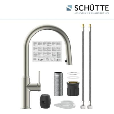Schutte BLACKPOOL Keukenkraan | RVS look | Met uittrekbare uitloop - 79526 Schutte BLACKPOOL Keukenkraan | RVS look | Met uittrekbare uitloop - 79526