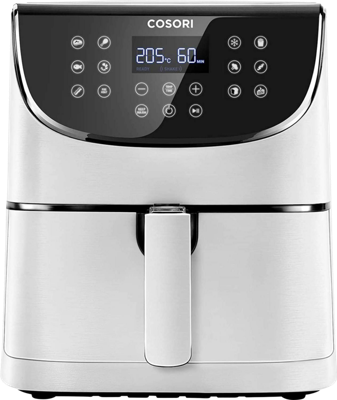 Cosori CP158-AF-RXW Airfryer 5.5 l 1700 W Anti-aanbaklaag, BPA-vrij, Met display, Timerfunctie, Oververhittingsbeveiliging Wit