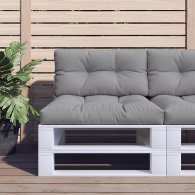 VidaXL Palletkussen 70x40x12 cm stof grijs VidaXL Palletkussen 70x40x12 cm stof grijs