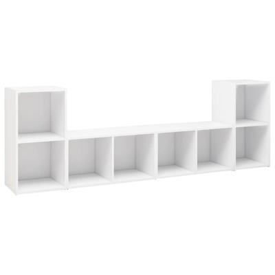 Tv-meubelen 4 st 72x35x36,5 cm bewerkt hout wit