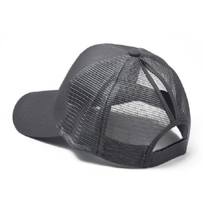 Zomer katoen mesh opening paardenstaart hoed zonnebrandcrème Baseballpet specificatie: ?? (Grey)