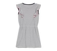 Gestroomde kinderjurk van katoen PETIT BATEAU marineblauw - thumbnail