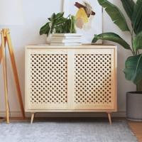 VidaXL Kastdeuren met latwerk 2 st 49,5x69 cm massief grenenhout - thumbnail