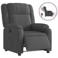 Fauteuil elektrisch verstelbaar stof donkergrijs - thumbnail