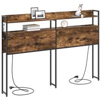 Hoofdbord met plank Gerookt eiken 120 cm Bewerkt hout - thumbnail