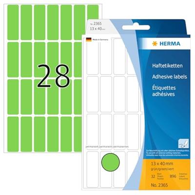 Etiket HERMA 2365 13x40mm groen 896stuks
