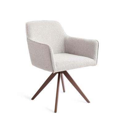 Jesper Home Draaibare Eetkamerstoel 'Hofu' Turn Brown, kleur Checkers Charm