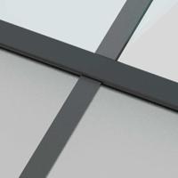VidaXL Schuifdeur 76x205 cm gehard glas en aluminium zwart - thumbnail