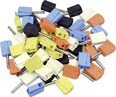 WAGO 215-111 Banaanstekker Stekker, recht Stift-Ø: 4 mm Zwart, Geel, Blauw, Wit, Oranje 50 stuk(s)