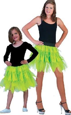 Fancy petticoat neon groen kind