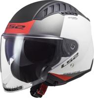 LS2 "of600 copter ii urbane" jethelm helmet of600 copt. ii urbane l white/red - thumbnail
