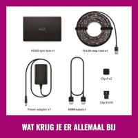 WiZ Sync box starter kit 55-65 EU 8720169078604 LED-stripset 240 V 260 cm 1 stuk(s) - thumbnail