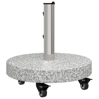 VidaXL Parasolvoet grijs 45 x 45 x 45 cm graniet en rvs VidaXL Parasolvoet grijs 45 x 45 x 45 cm graniet en rvs