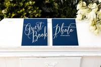 Gastenboek Chique Navy Blauw 20x24,5cm - thumbnail