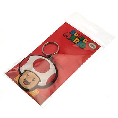 Super Mario Rubber Keychain Toad 6 cm