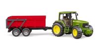 bruder John Deere 6920 met kiepaanhanger modelvoertuig - thumbnail