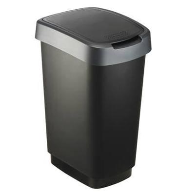 Rotho Twist Afvalbak 25L Zwart Rotho Twist Afvalbak 25L Zwart