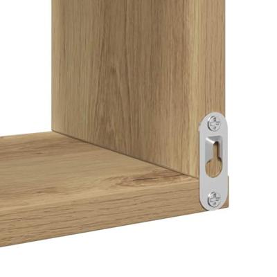 Hoekwandschap 40x40x49,5 cm bewerkt hout artisanaal eiken