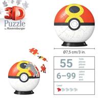 Ravensburger 3d puzzelbal pokémon pokébal, 54st. - thumbnail