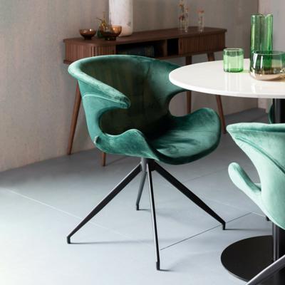Zuiver Eetkamerstoel 'Mia' Velvet, kleur Groen