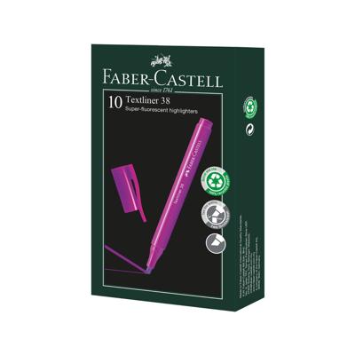 Faber-Castell 157736 - markeerstift Textliner 38, in stiftvorm met clip, violet