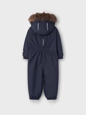 Gevoerde jumpsuit met fleece voor kinderen NAME IT donkerblauw