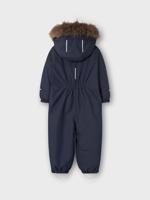 Gevoerde jumpsuit met fleece voor kinderen NAME IT donkerblauw - thumbnail