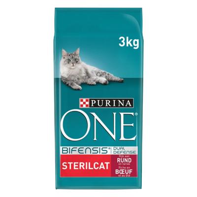 Purina One Sterilcat met rund kattenvoer 2 x 3 kg Purina One Sterilcat met rund kattenvoer 2 x 3 kg