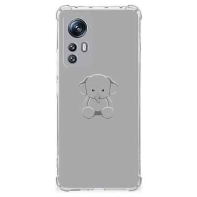 Xiaomi 12 | 12x Stevig | Bumper Hoesje | Grijs Baby Olifant Xiaomi 12 | 12x Stevig | Bumper Hoesje | Grijs Baby Olifant