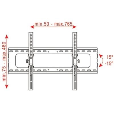 DMT PLB-3260A TV muurbeugel 32 tot 60 inch kantelbaar