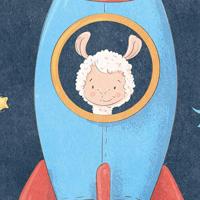 Komar Into Adventure Fotobehang Friends in Space - IAX7-0036 - thumbnail
