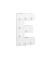 Letter E met licht hoogte 17 cm breedte 10 cm - thumbnail